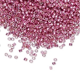 Seed beads, Delica 11/0, duracoat galvaniseret orkidé, 7,5 gram. DB1848V